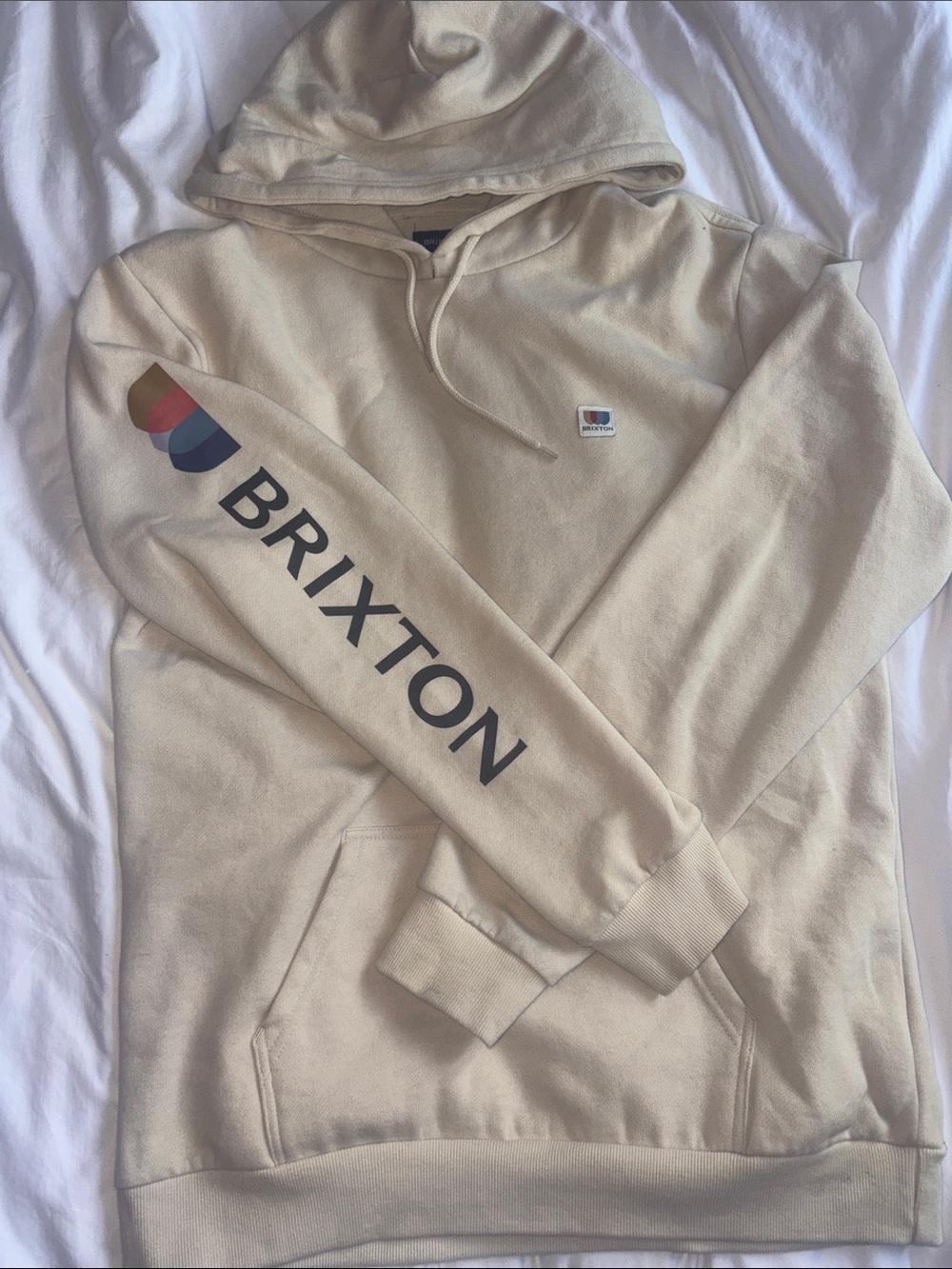 Brixton Cream Logo Hoodie